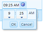Time picker with icon
